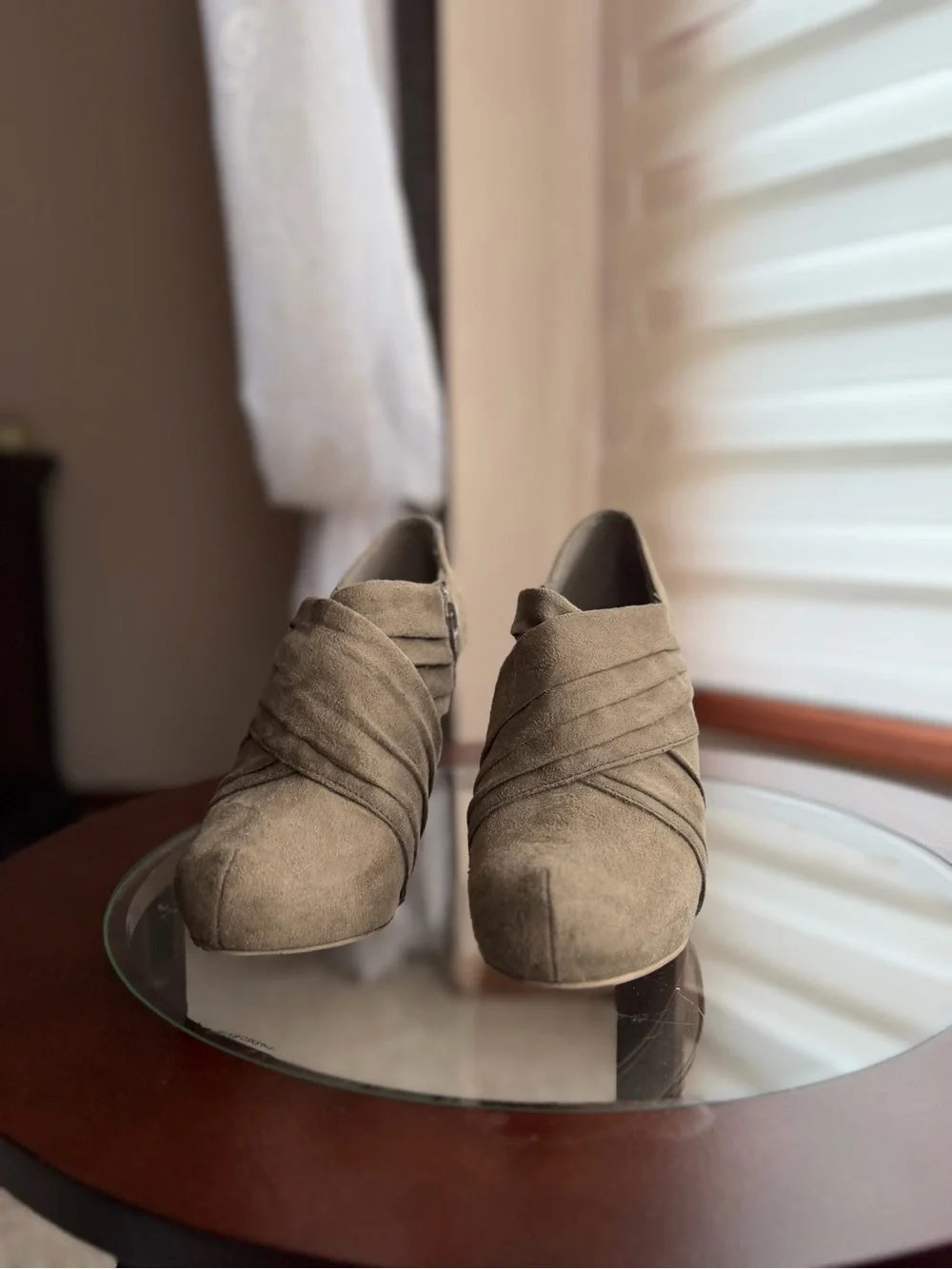 Matisse Taupe Suede Ankle Booties